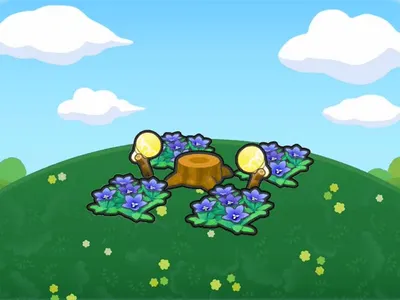 Flower garden stump stage