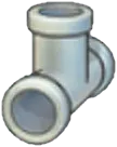 Iron pipe (upward T)