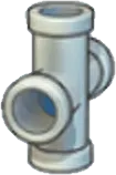 Iron pipe (vertical cross)