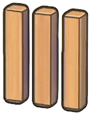 Wooden posts