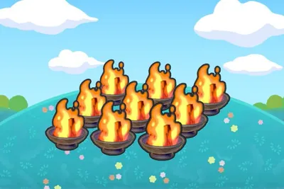 Nine flames