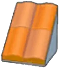 Pitched brick roof