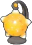 Orange meteor lamp