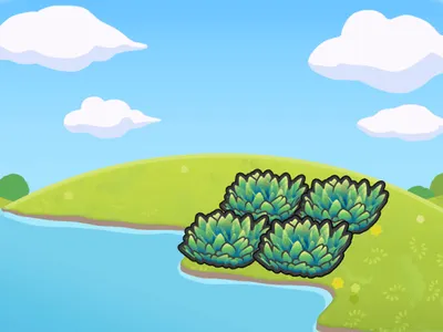 Hydrated tall grass