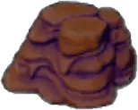 Cooled molten rock
