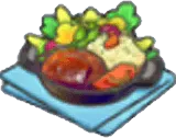 Vibrant hamburger steak