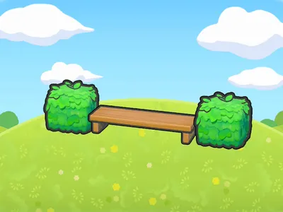 Bench with greenery